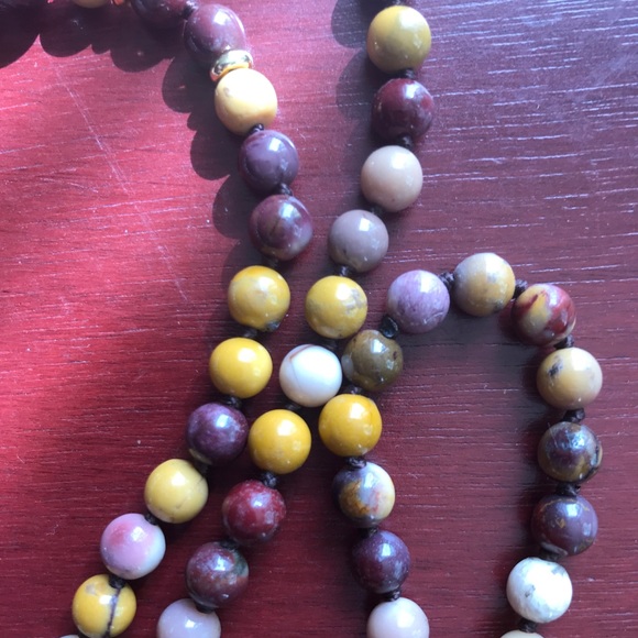 8mm Mala with Labradorite, smoky quarts, Mookaite - Picture 3 of 12
